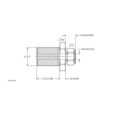 Фитинг компрессионный Turck CF-M-6.35-G1/2-A4 