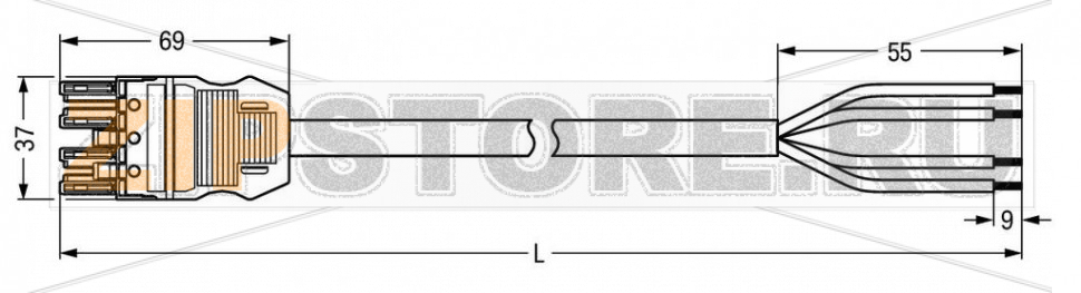 pre-assembled connecting cable; B2ca; Socket/open-ended; 4-pole; Cod. B; H05Z1Z1-F 4 x 1.0 mm; 6 m; 1,00 mm; pink Wago 771-9294/115-607 Protected against mismating and maintenance-freeAdditional variable coding is possible.Components can be clearly printed on and color-coded to meet custom requirements....