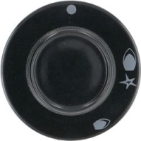KNOB STAR BLACK ø 48 mm