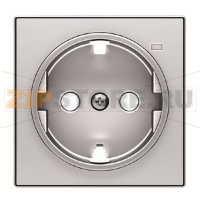 Накладка для розетки с линзой для контрольной подсветки, серебристый алюминий ABB 2CLA858880A1301