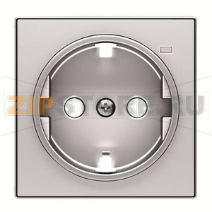 Накладка для розетки с линзой для контрольной подсветки, серебристый алюминий ABB 2CLA858880A1301 