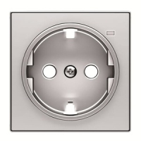 Накладка для розетки с линзой для контрольной подсветки, серебристый алюминий ABB 2CLA858880A1301