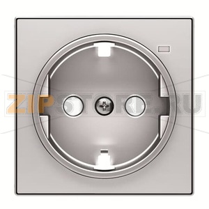 Накладка для розетки с линзой для контрольной подсветки, серебристый алюминий ABB 2CLA858880A1301 