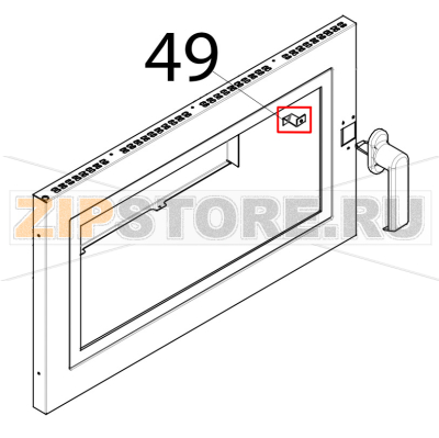 Fissaggio maniglia di &quot;Z&quot; Tecnoeka KF 966 D AL UD Fissaggio maniglia di "Z" Tecnoeka KF 966 D AL UDЗапчасть на деталировке под номером: 49