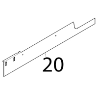 Profilo copertura inferiore anteriore fondo Tecnoeka KF 1010 A UD