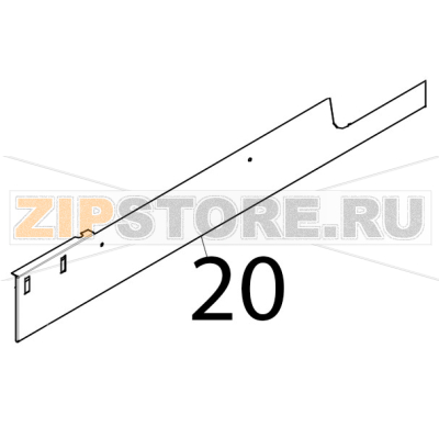 Profilo copertura inferiore anteriore fondo Tecnoeka KF 1010 A UD Profilo copertura inferiore anteriore fondo Tecnoeka KF 1010 A UDЗапчасть на деталировке под номером: 20