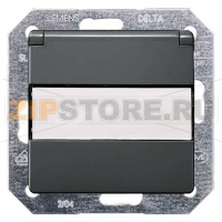 DELTA I-SYSTEM ЧЕРНЫЙ МЕТАЛЛИК РОЗЕТКА SCHUKO 10A DC/16А AC 250В C ЗАЩИТНЫМ КОНТАКТОМ  C ОТКИДЫВАЮЩЕЙСЯ КРЫШКОЙ C БЕЗРЕЗЬБОВЫМИ КОНТАКТНЫМИ ЗАЖИМАМИ И ПОЛЕМ ДЛЯ НАДПИСИ ЭЛ.-МЕХ.ЧАСТЬ Siemens 5UB1922