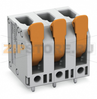Клемма на печатную плату; рычаг; 4 mm; Шаг контактов 7,5 мм; 7-пол.; Push-in CAGE CLAMP®; 4,00 mm; серые Wago 2604-3307