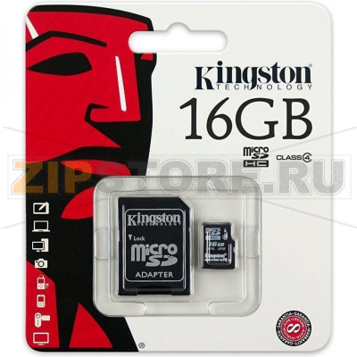 Карта памяти 16 Гб Kingston SDC4-16GBSP 