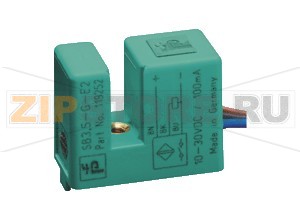 Индуктивный датчик Inductive slot sensor SB3,5-G-E2-2M Pepperl+Fuchs General specificationsSwitching functionNormally open (NO)Output typePNPSlot width3.5 mmDepth of immersion (lateral)5 ... 7  typ. 6 mmInstallationOutput polarityDCNominal ratingsOperating voltage10 ... 30 VSwitching frequency0 ... 2000 HzReverse polarity protectionreverse polarity protectedShort-circuit protectionpulsingVoltage drop&le 3 VOperating current0 ... 100 mANo-load supply current&le 15 mASwitching state indicatorLED, yellowFunctional safety related parametersMTTFd2590 aMission Time (TM)20 aDiagnostic Coverage (DC)0 %Approvals and certificatesUL approvalcULus Listed, General PurposeCSA approvalcCSAus Listed, General PurposeCCC approvalCCC approval / marking not required for products rated &le36 VAmbient conditionsAmbient temperature-25 ... 70 °C (-13 ... 158 °F)Mechanical specificationsConnection typecable PVC , 2 mCore cross-section0.14 mm2Housing materialPBTDegree of protectionIP67