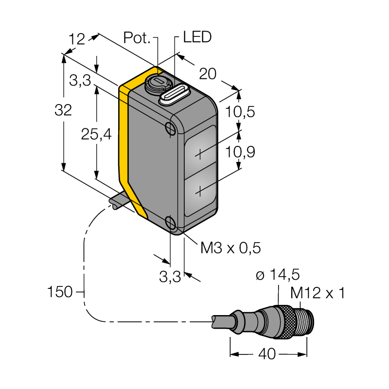Датчик фотоэлектрический Turck Q20NLVQ5 