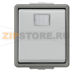 DELTA FLACHE IP44 КНОПКА БЕЗ ЛАМПЫ С КОНТРОЛЬНОЙ ПРОВЕРКОЙ 10А 250V С ОКНОМ НАВЕСНОГО МОНТАЖА Siemens 5TD4706 