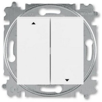 Выключатель жалюзи двухклавишный, с фиксацией, белый ABB 2CHH598945A6003