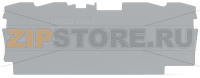 End and intermediate plate; 1 mm thick; gray Wago 2004-1491 