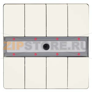 Четыре пары клавиш, светодиод состояния, с контроллером сцен, с ИК-приёмником, титаново-белый Siemens 5WG1287-2DB15 