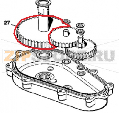 Getrieberad &amp; Ausgangstift Scotsman MF 36   Getrieberad &amp; Ausgangstift Scotsman MF 36Запчасть на сборочном чертеже под номером: 27Название запчасти Scotsman на немецком&nbsp;языке: Getrieberad &amp; Ausgangstift Scotsman MF 36