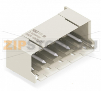 Вилка под пайку THR; 1.4 mm O solder pin; угловые; Шаг контактов 7,5 мм; 4-пол.; светло-серые Wago 2092-3424/200-000