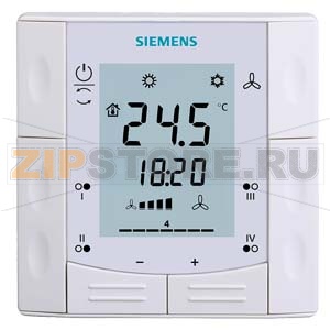 RDF301.50 - Термостат для полуутопленного монтажа с коммуникацией по протоколу KNX, для 2-/4-трубных фэнкойлов, фреонвых охладителей и систем освещения и жалюзи Siemens RDF301.50 