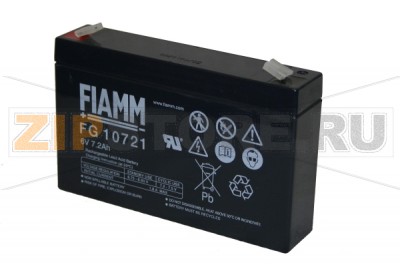 FIAMM FG 10721 Герметичные необслуживаемые аккумуляторы (АКБ) FIAMM FG 10721 Напряжение - 6 В; Емкость - 7.2 Ач; Габариты: длина 150 мм, ширина 34 мм, высота 94 мм, вес: 1,2 кг