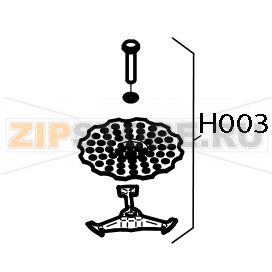 Fixing parts for condenser Convotherm OES 6.10 Fixing parts for condenser Convotherm OES 6.10Запчасть на деталировке под номером: H003