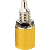 Гнездо лабораторное, Ø контакта: 4 мм, желтое, 100 шт TRU Components TC-2519016