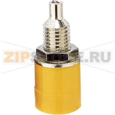 Гнездо лабораторное, Ø контакта: 4 мм, желтое, 100 шт TRU Components TC-2519016 