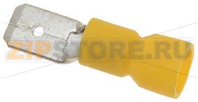 ЖЕЛТЫЙ ШТЕКЕРНЫЙ СОЕДИНИТЕЛЬ С ПЛОСКИМИ КОНТАКТАМИ 6,3X0,8 ММ 100 ШТ 