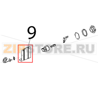 Staffa sostegno muffola L.M. Unox XF 188 Staffa sostegno muffola L.M. Unox XF 188Запчасть на деталировке под номером: 9