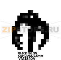 Black nylon cap diam. 9,5mm Unox XBC 405E
