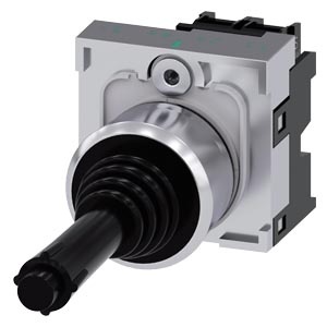 Координатный соединитель, 22 мм, кругл., глянцевый металл, цвет: черный, 2 положения переключателя, с фиксацией по вертикали, с механической блокировкой, в положении O, с держателем, 1 НО, 1 НО, винтовой зажим, Siemens 3SU1150-7BB88-1NA0 