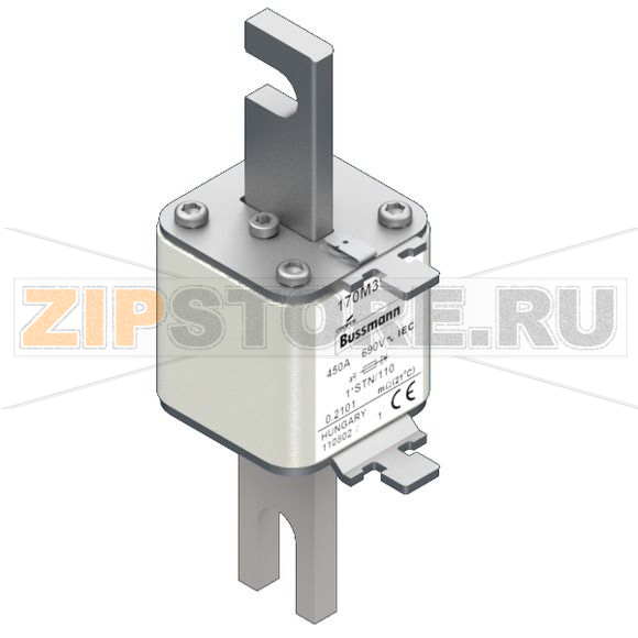 Предохранитель, 450 A, AC 690 В, 200 кА, size 1, 43x59x141 мм, aR, DIN, IEC Eaton FUSE 450A 690 