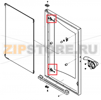 Set of top and bottom interior-door hinges P3 with fixing ac CONVOTHERM OES 10.10 