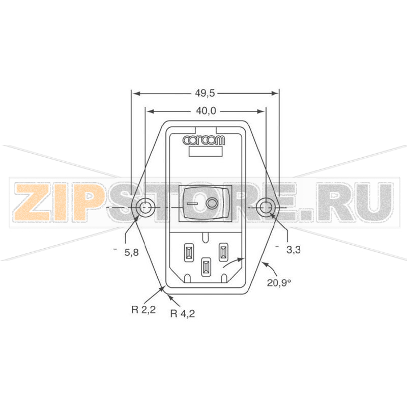 Фильтр сетевой 250 В/AC, 10 A, 1 шт TE Connectivity PE0SXDSXA 