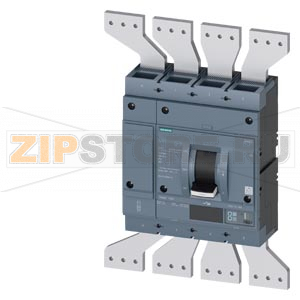 circuit breaker 3VA2 IEC frame 1250 breaking capacity class  H Icu=85kA @ 415 V 4-pole, line protection ETU550,  LSI, In=1250A overload protection Ir=500A ...1250A short circuit protection Isd=0,6..10x In, Ii=1,5..10x In N conductor protection adjustable 