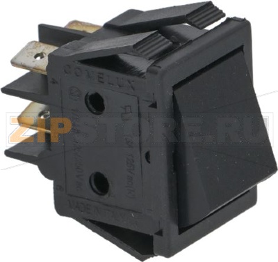 ЧЕРНЫЙ ДВУПОЛЮСНЫЙ ПЕРЕКЛЮЧАТЕЛЬ 16A 250В 