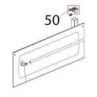Tappo sup. DX colonnina porta vetro interno linemiss Unox XF 183