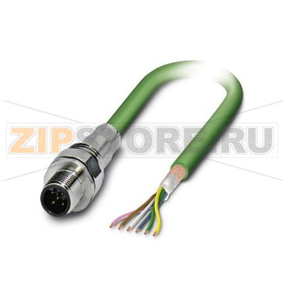 Встраиваемый разъем (вилка) шинной системы Phoenix Contact SACCEC-M12MSB-5CON-M16/5,0-900 INTERBUS, 5-полюсный, M12, экранированный, с механическим ключом B-типа, монтаж с передней части стенки / резьбовое крепление с M16, позиционируемый, с кабелем шины длиной 5 м, 3 х 2 x 0,25 мм².Минимальный заказ: 1 шт.Упаковка: 1 шт.