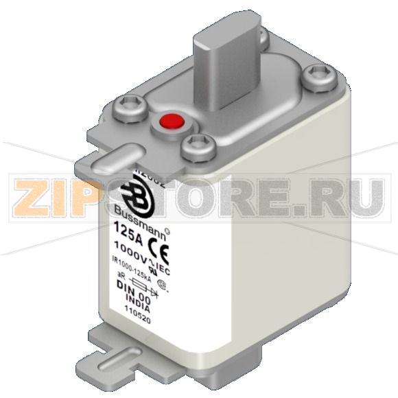 Предохранитель, 125 A, AC 1000 В, 125 кА, DIN 00, aR, DIN, IEC Eaton FUSE 125A 1000V DIN 00 AR 
