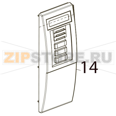 Operation panel ass&#039;y, gray Toshiba TEC B-SX5T-TS12/22-QP Operation panel ass'y, gray Toshiba TEC B-SX5T-TS12/22-QPЗапчасть на деталировке под номером: 14