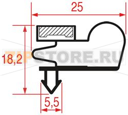 УПЛОТНИТЕЛЬ ВСТАВНОЙ 560Х425 ММ 