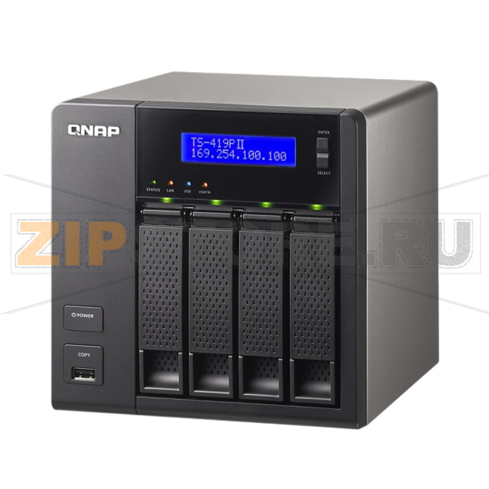 Накопитель сетевой QNAP TS-419P-II 