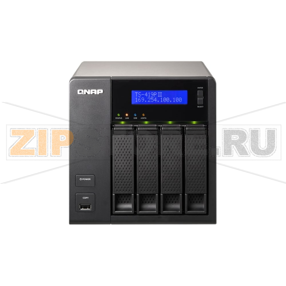 Накопитель сетевой QNAP TS-419P-II 