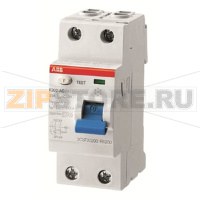 Выключатель дифференциального тока двухполюсный, F202 AC-63/0.03 ABB 2CSF202001R1630