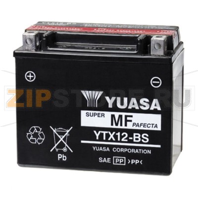 YUASA YT12A-BS Мото аккумулятор Yuasa YT12A-BS Напряжение АКБ: 12VЕмкость АКБ: 10Ah