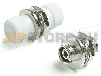Hyperline FA-S00Z-FC/FC-N/WH-SL Оптический проходной адаптер FC/UPC-FC/UPC, SM/MM, simplex, корпус металл, белые колпачки 