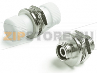 Hyperline FA-S00Z-FC/FC-N/WH-SL Оптический проходной адаптер FC/UPC-FC/UPC, SM/MM, simplex, корпус металл, белые колпачки