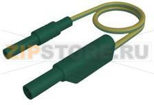Провод тестовый 0.5 м, зеленый, желтый Hirschmann MAL S WS-B 50/2,5 GREEN YELLOW 