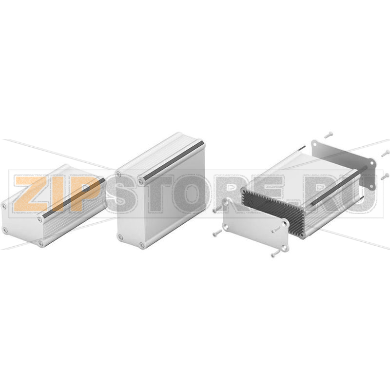 Корпус 120x84.5x39 мм, алюминиевый, серый, 1 шт Fischer Elektronik TUS 84 39 120 ME 