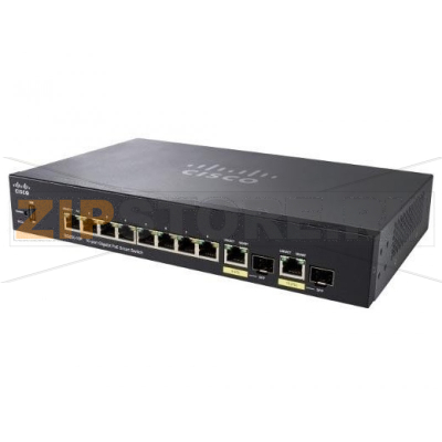 Коммутатор 1 Гб/с, 8 портов, RJ-45 Cisco SG250-10P-K9-EU 