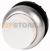 Головка кнопки выступающая без фиксации, белая Eaton M22-DH-W